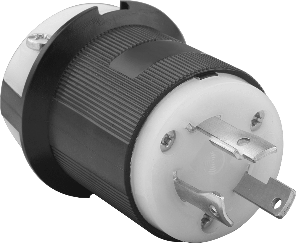 Premium Dönme Kilitli Konektör, Üç bıçaklı fiş, Topraklanmış, NEMA L7-30 — 277V AC, 30A, Erkek
