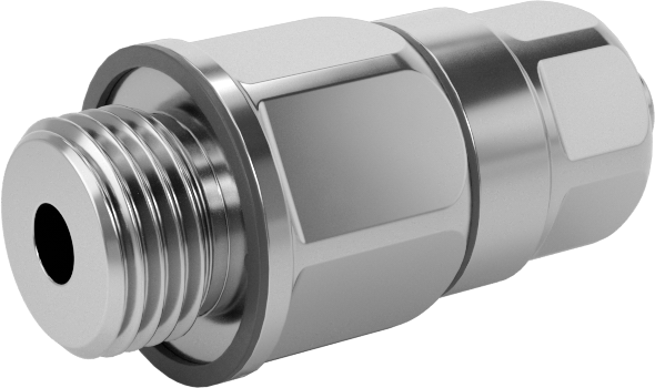 Yiyecek ve İçecek için Sıkıştırmalı Boru Bağlantı Parçası, Hijyenik, 6 mm Boru Dış Çapı x 1/8 BSPP Erkek için Adaptör