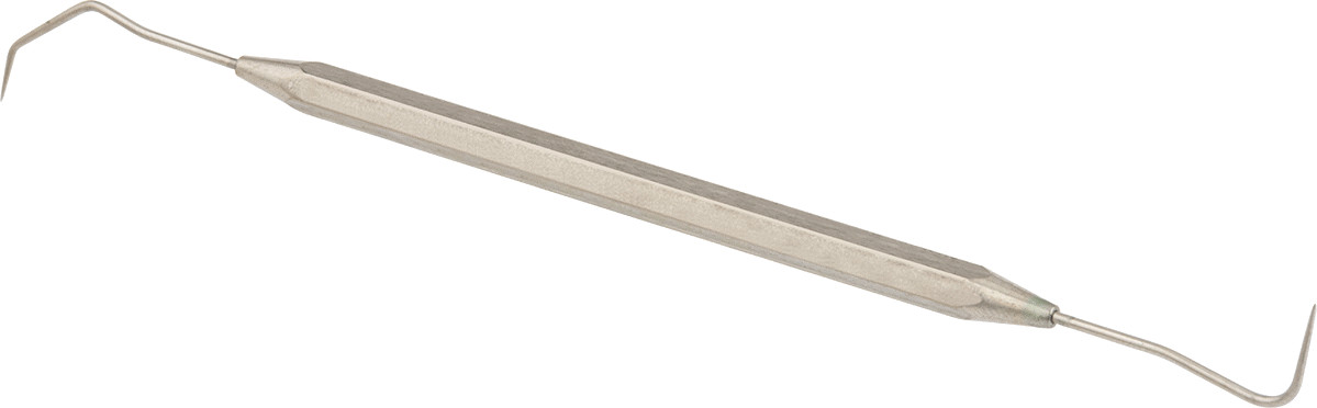 İki Uçlu Hassas Kazma, Kanca x Çok Açılı Uçlar, 6-1/4" Uzunluk — 302 Stainless Steel, Stainless Steel, Düz, Düz