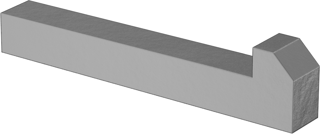 Konik Gib Anahtarı, 1018-1045 Karbon Çelik, 6mm x 6mm, 40 mm Uzunluk