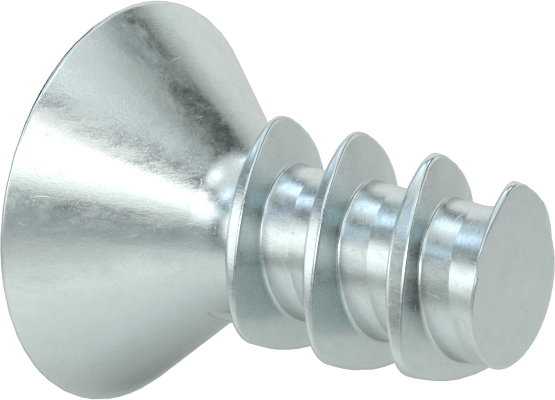 Plastik için Çelik Havşa Başlı Diş Açıcı Vidalar, Phillips, Çinko Kaplamalı, 1/4" Vida Boyutu, 1/2" Uzunluk