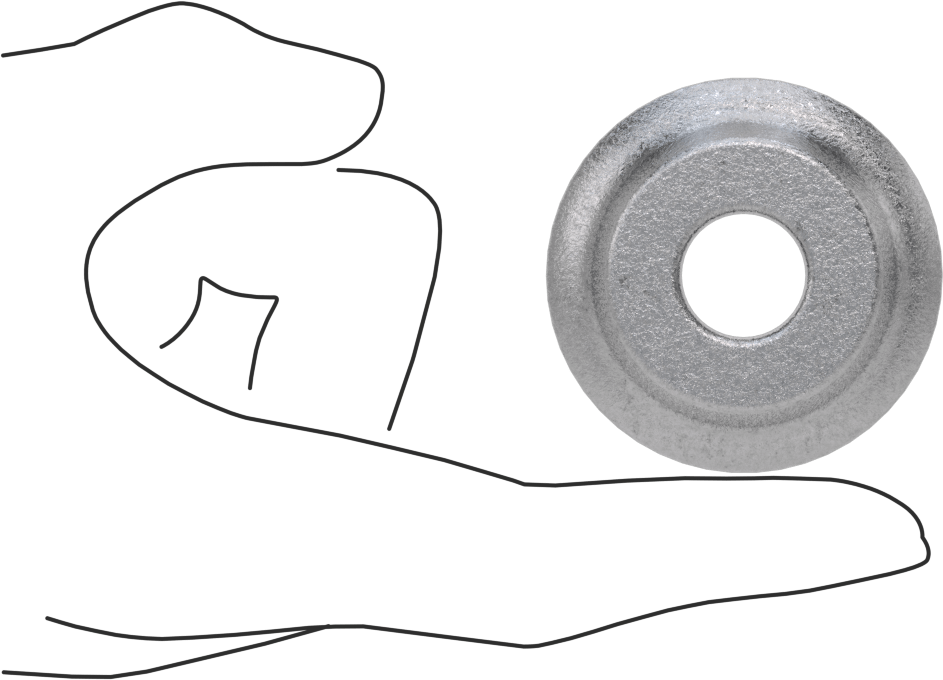 Eğimli Pullar, 1/2" Vida Boyutu için, 0.625" İç Çap, 2.000" Dış Çap