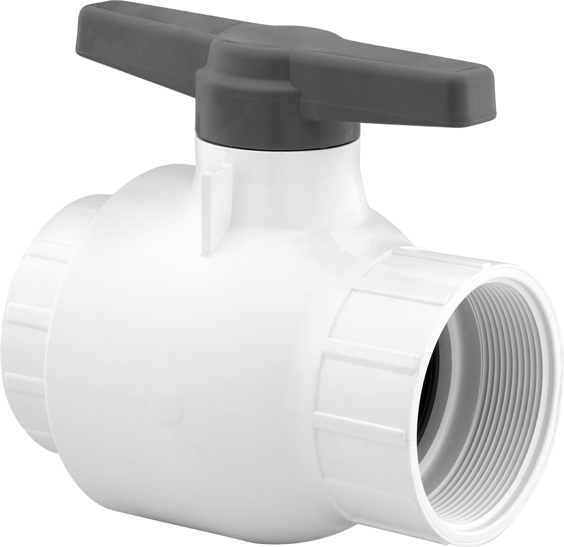 İçme Suyu için PVC Açma/Kapama Vanası, PTFE/HDPE Yuva, 3 NPT Dişi