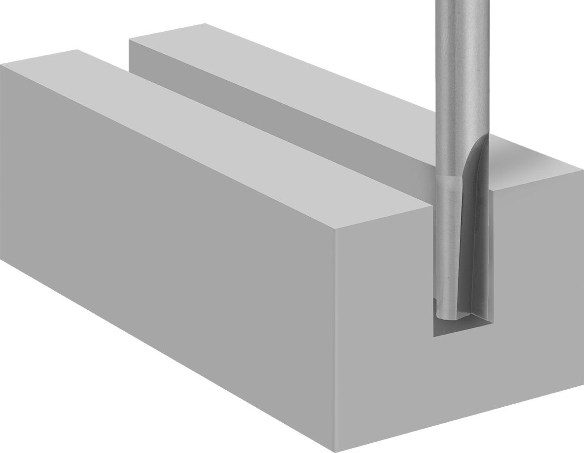 Düz Karbür Freze Ucu, 1/8" Kesme Çapı