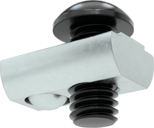 T-Yuvalı Çerçeve Bağlantı Elemanları, Kendinden Hizalamalı Somun ve 5/16"-18 Vida 1.5" ve 40 mm Ray