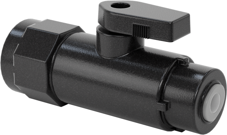 Kimyasallar için Açma/Kapama Vanası, PVDF, Adaptör, 1/4" Bas-Bağlan x 1/2 NPT Dişi