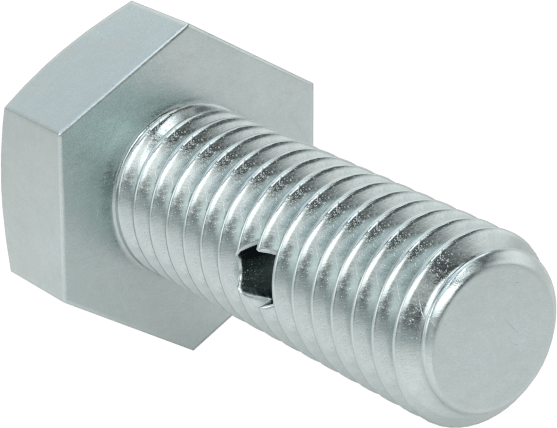 Çinko Kaplı Sınıf 8.8 Çelik Altıköşe Başlı Vida, Kopilyalı Kilitlenebilir, M6 x 1 mm Diş Boyutu, 16 mm Uzunluk