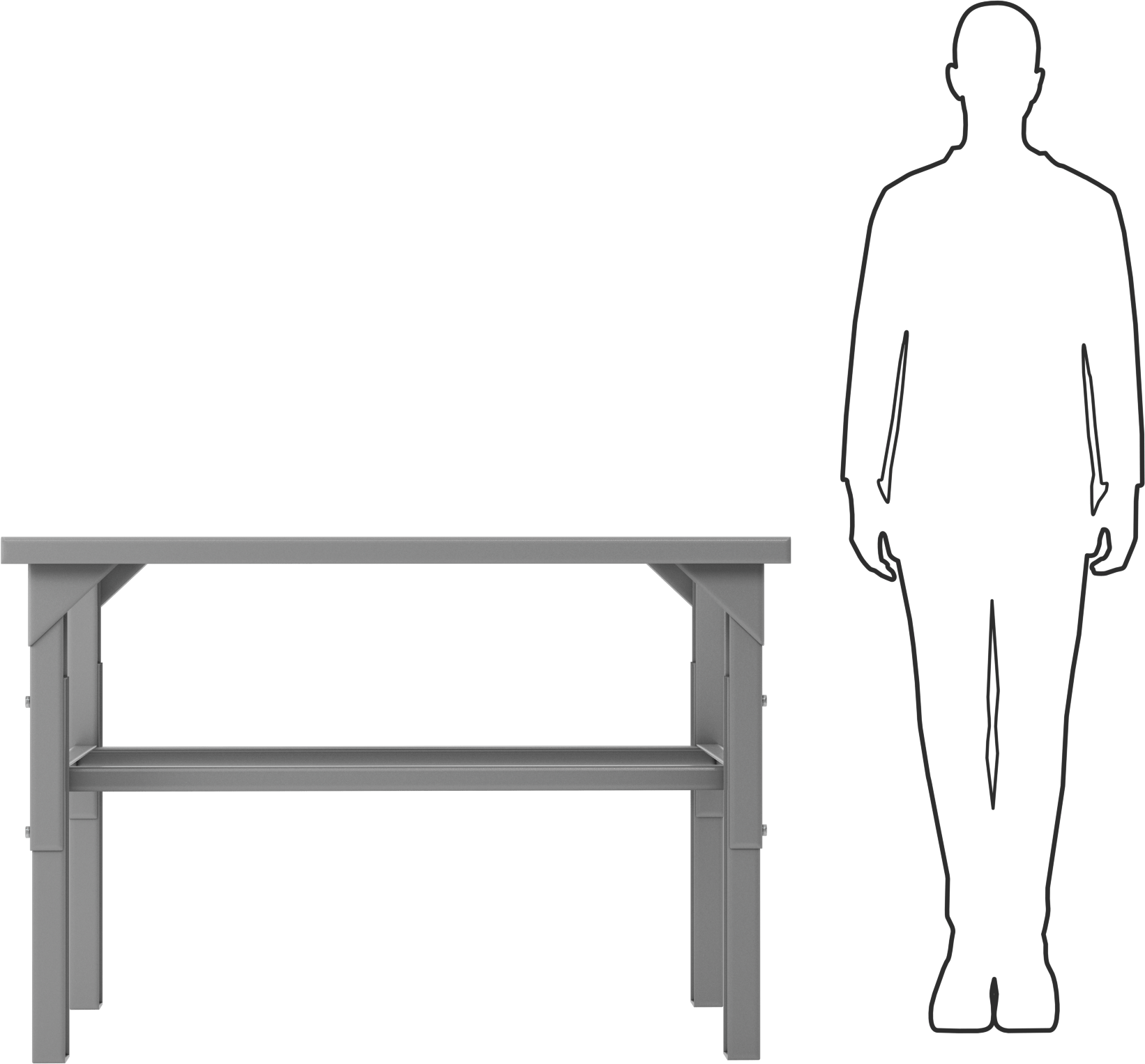 Ayarlanabilir Palet Standı - Kaldırma Amaçlı Değildir, Ayaklı, 48" Uzunluk x 40" Genişlik