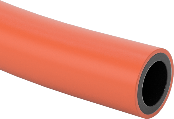 Sürekli Esnek Sıvı Geçirmez Plastik Kanal, 3/8 Anma Ölçüsü — Plastic, PVC, Düz, Turuncu