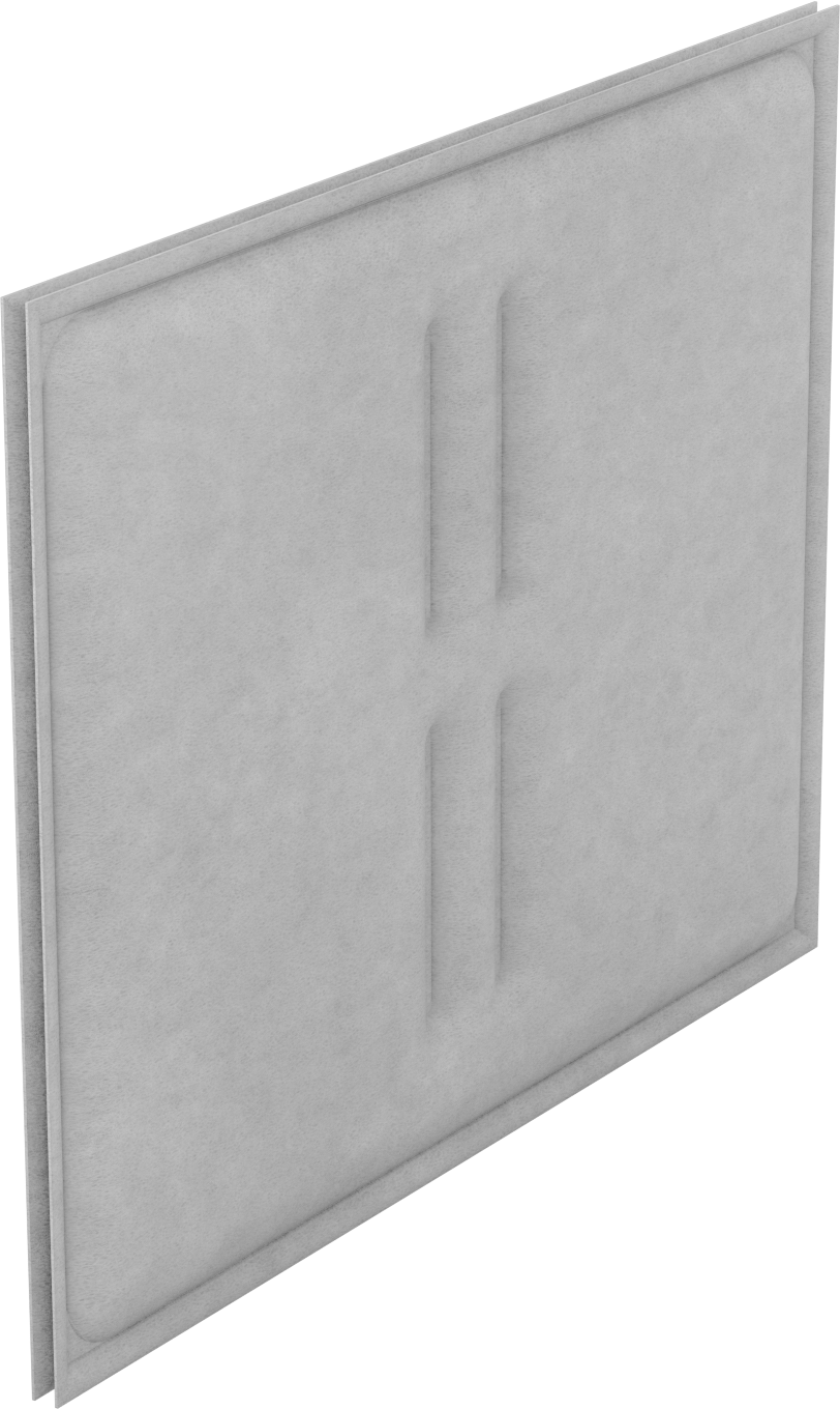 Sıkı Oturan Panel Hava Filtresi, 1" Kalınlık, 16 x 20 Anma Ölçüsü, MERV 8