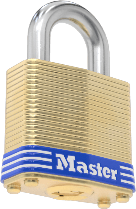Lamine Pirinç Gövdeli Hava Koşullarına Dayanıklı Asma Kilit, Master Lock 4, 0356 Numaralı Eş Anahtarlı