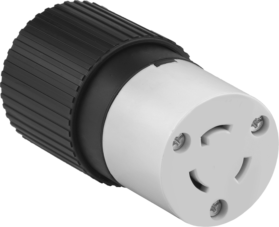 Döndürerek Kilitleme Konektörü, Üç yuvalı dişi priz, Topraklanmamış, NEMA L11-20 — 250V AC, 20A, Dişi