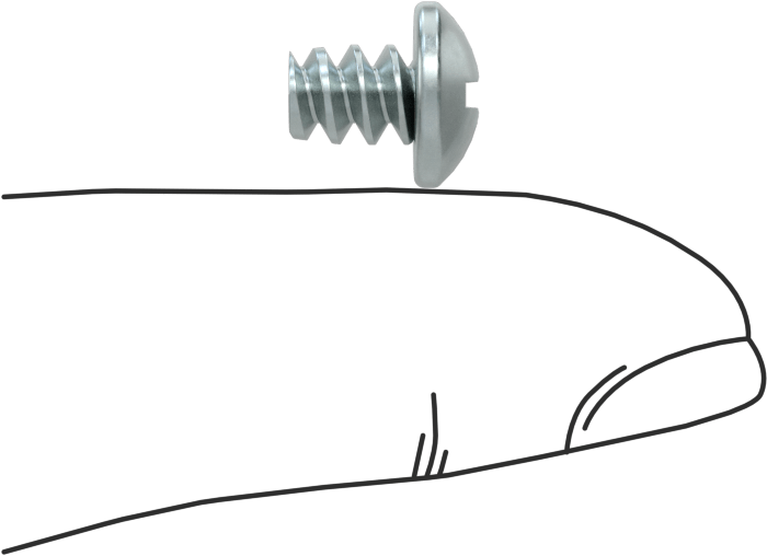 Phillips Yuvarlak Başlı Diş Açıcı Vidalar, Plastik için, Çinko Kaplı Çelik, 10 Numaralı Boyut, 1/4" Uzunluk