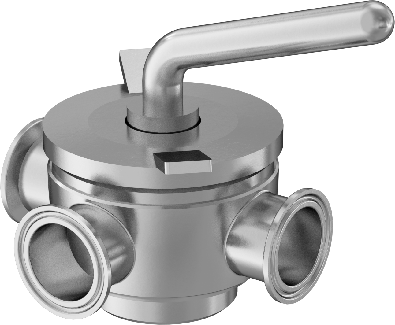Hijyenik Yön Değiştirme Vanası, 1-3/8" Boru İç Çapı ve 1-1/2" Boru Dış Çapı için