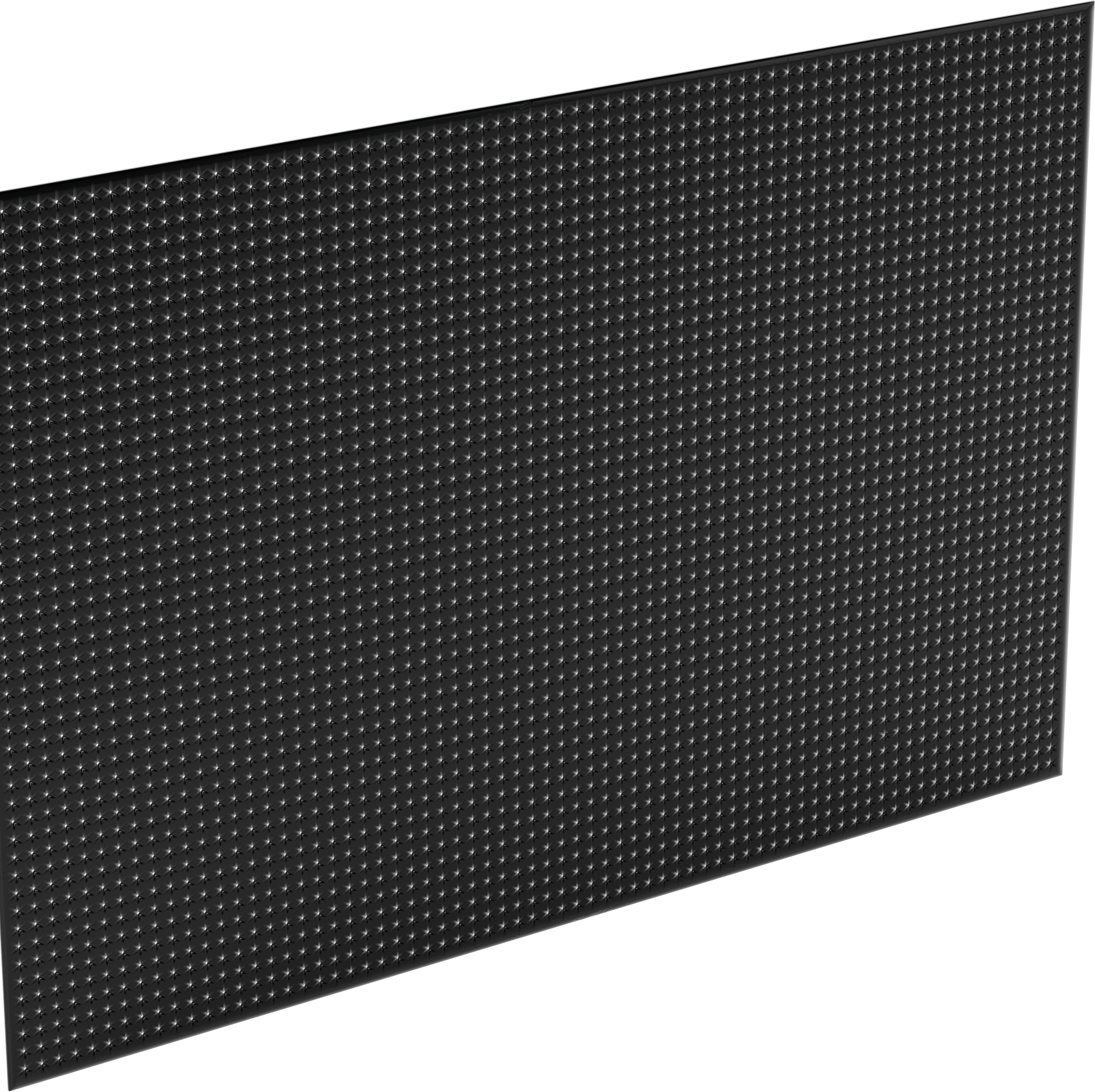Siyah Plastik Delikli Pano, 3/16" Çaplı Delikler, 72" x 48" — 72", Plastik, 48"