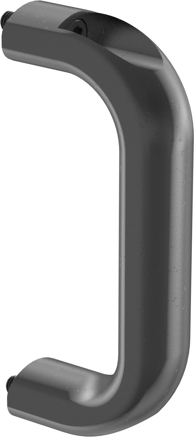 Siyah Alüminyum Çekme Kolu, T-Yivli Çerçeve için 7-3/16" Uzunluk, 40 mm Raylı Yüksek T-Yivli Çerçeve için 5-1/4" Uzunluk