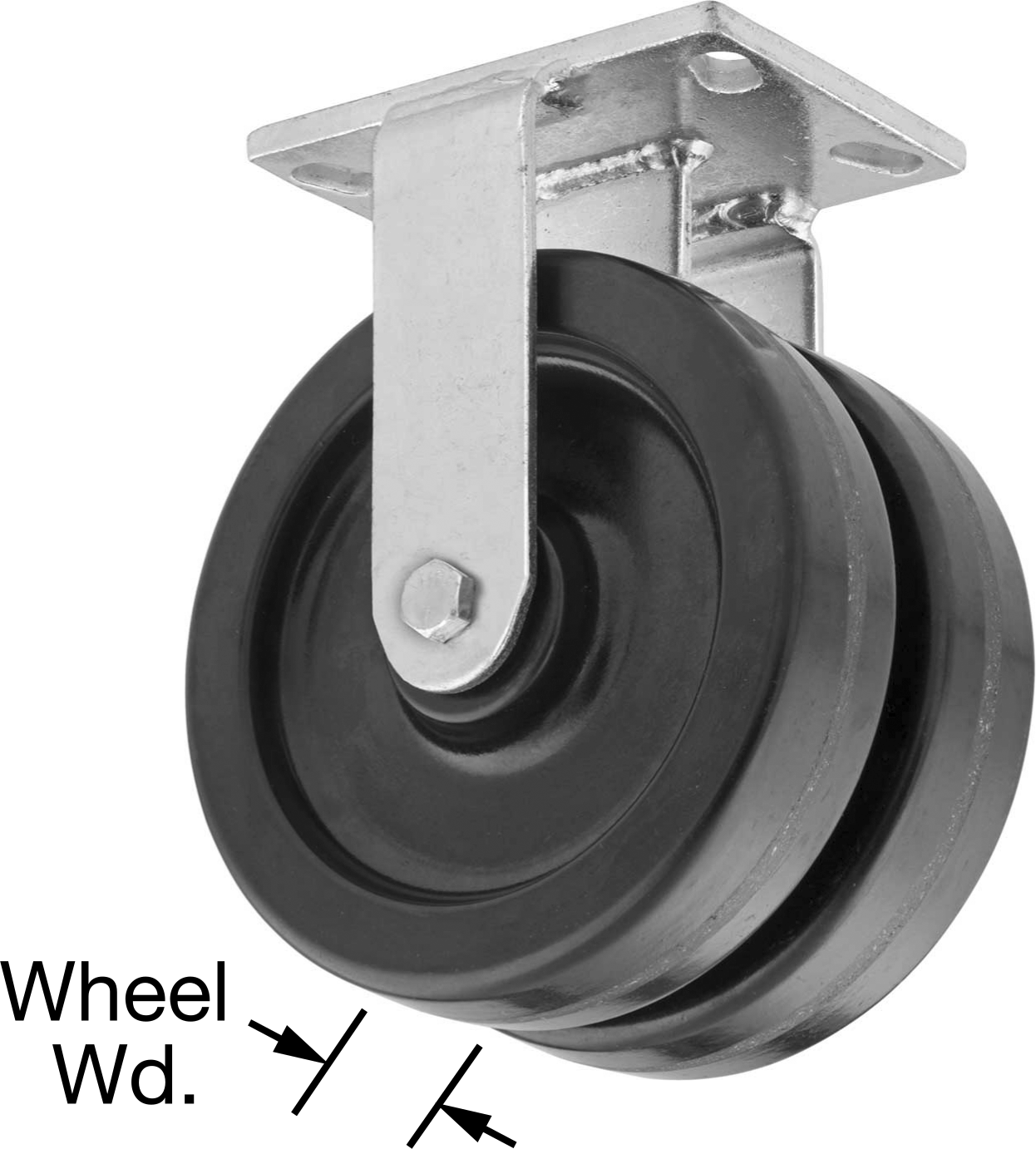Viking Tekerlek, Ekstra Yüksek Kapasiteli, 8 inç Çapında Fenolik Tekerlekli Sert — 8", 2,000 lb., Sert