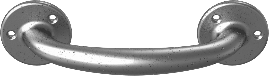 Oval Çekme Kolu, Dişsiz Delik, Mat Eloksallı Alüminyum, 6-7/8" Merkezden Merkeze Genişlik
