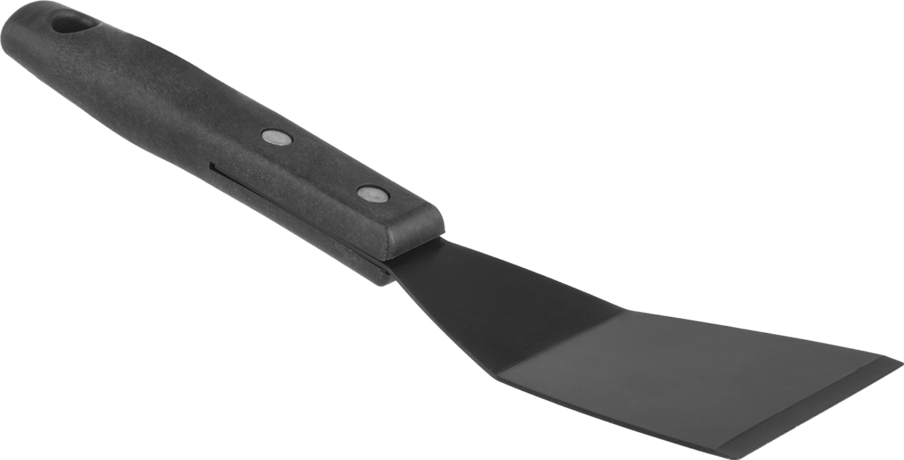 Çelik Bıçaklı Macun Sürme Bıçağı, 3" Genişlik x 3.875" Uzunluk, Eğimli Kenarlı Bükülmüş Bıçak