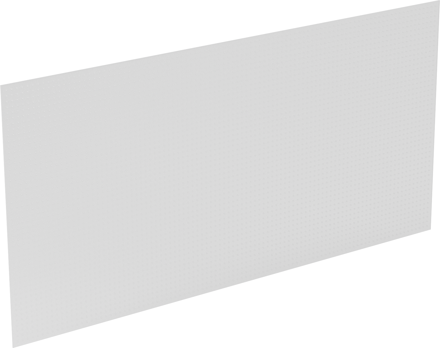 Yarı Şeffaf Plastik Delikli Pano, 3/16" Çapında Delikli, 96 inç Genişlik x 48 inç Toplam Yükseklik — 96", Plastik, 48"