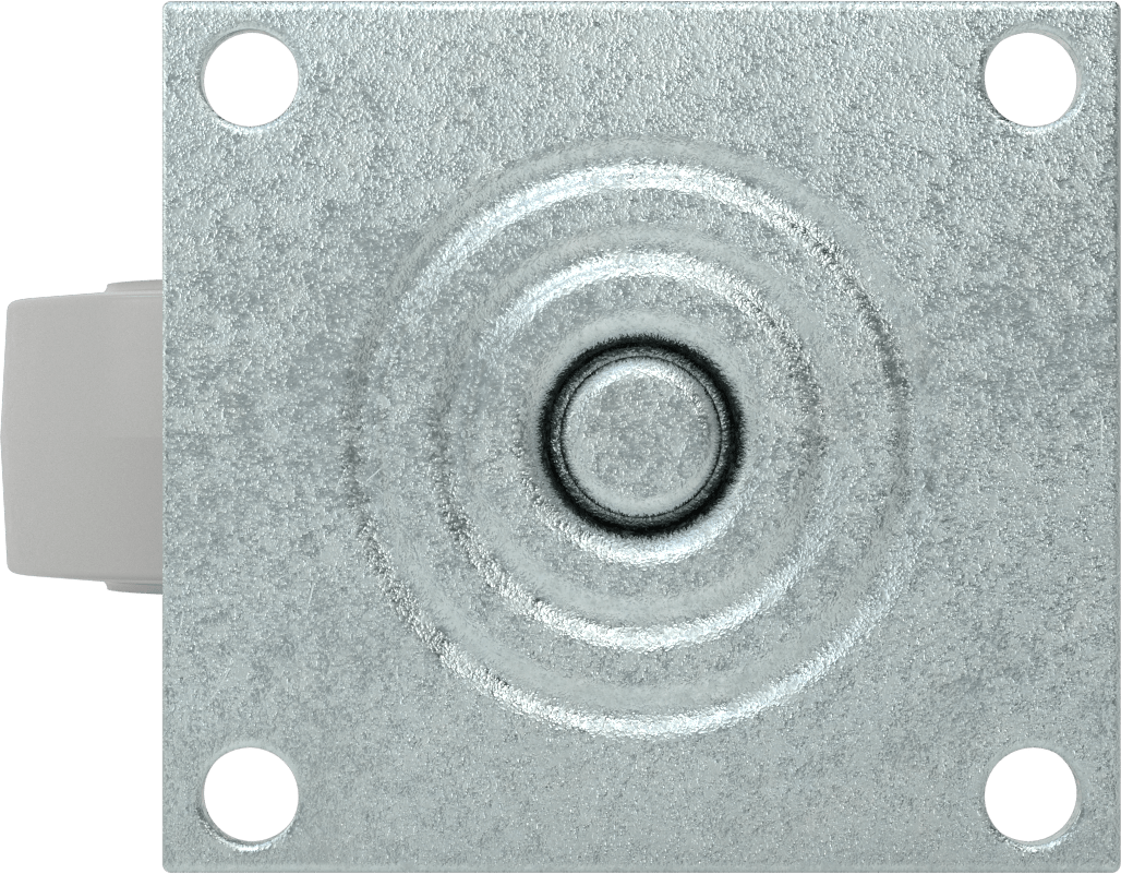 5-1/2" x 5" Montaj Plakalı Tekerlek, Samson, 5" Çaplı Gri Kauçuk Tekerlekli Döner