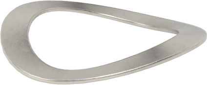Dalgalı Disk Yay, Paslanma ve Aşınmaya Dayanıklı, 0.134" İç Çap, 0.183" Dış Çap, 0.0035" Kalınlık