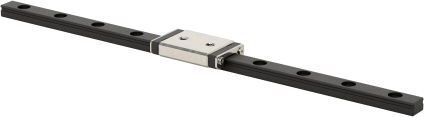 Minyatür Bilyalı Rulman Taşıyıcı ve Kılavuz Ray, Yansıma Önleyici, 4 mm Genişlik x 100 mm Uzunluk Ray — 10 mm, 17 mm, Siyah Krom Kaplamal…