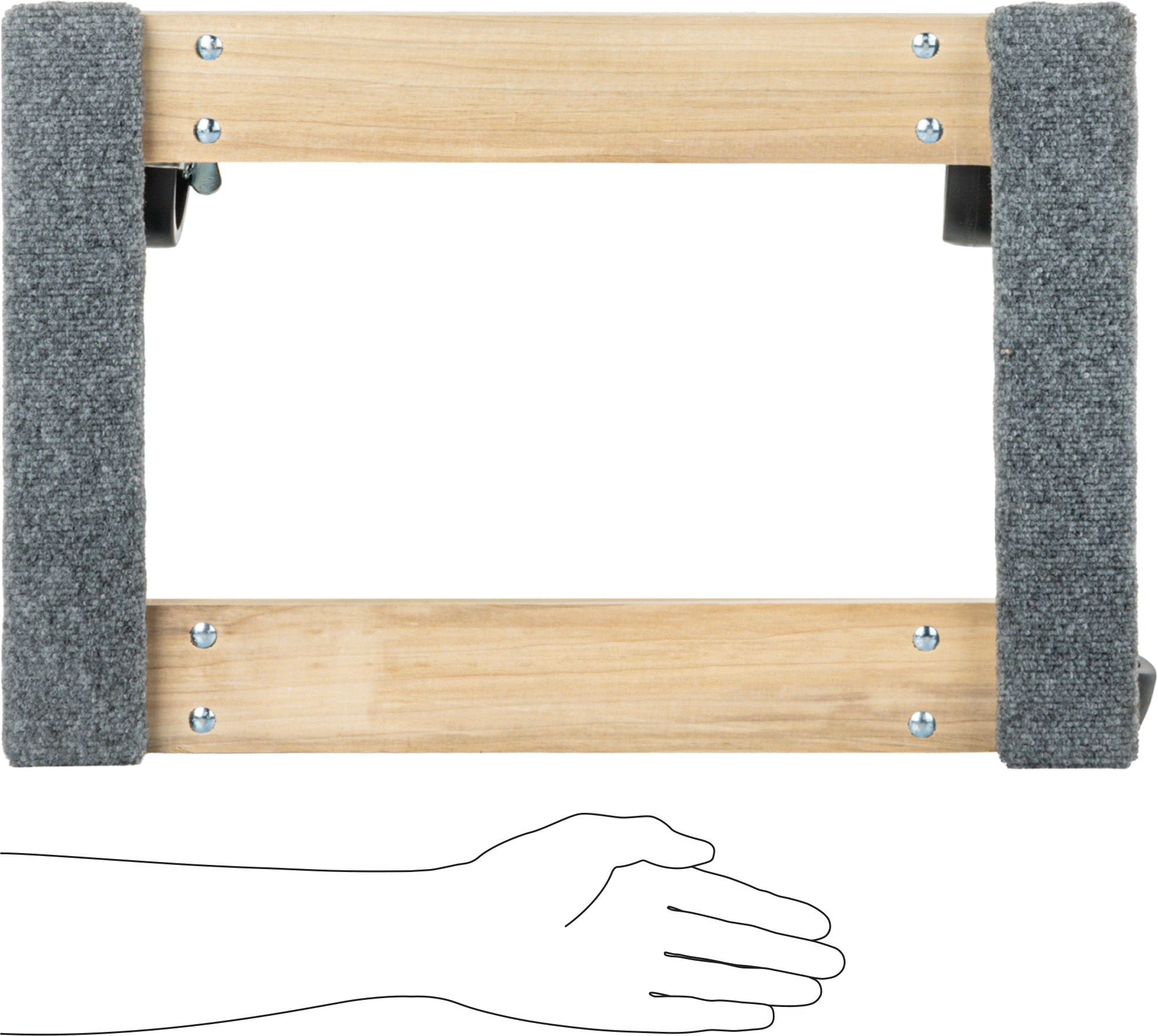 Açık Platformlu Ahşap Taşıma Arabaları, 24" Uzunluk x 16" Genişlik