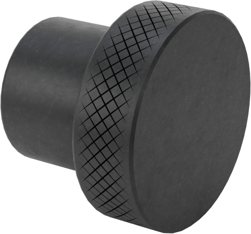 Çelik tırtıllı tutma düğmesi, M6 x 1 mm Dişli Delikli, 19 mm Baş Çapı