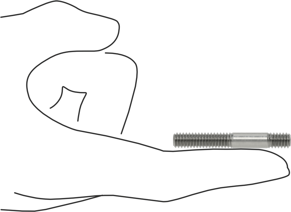 Her İki Ucu Dişli Titreşime Dayanıklı Montaj Saplaması, 18-8 Paslanmaz Çelik, 1/4"-20 Diş, 3/8" x 7/8" Diş Uzunluğu, 1-1/2" Uzunluk