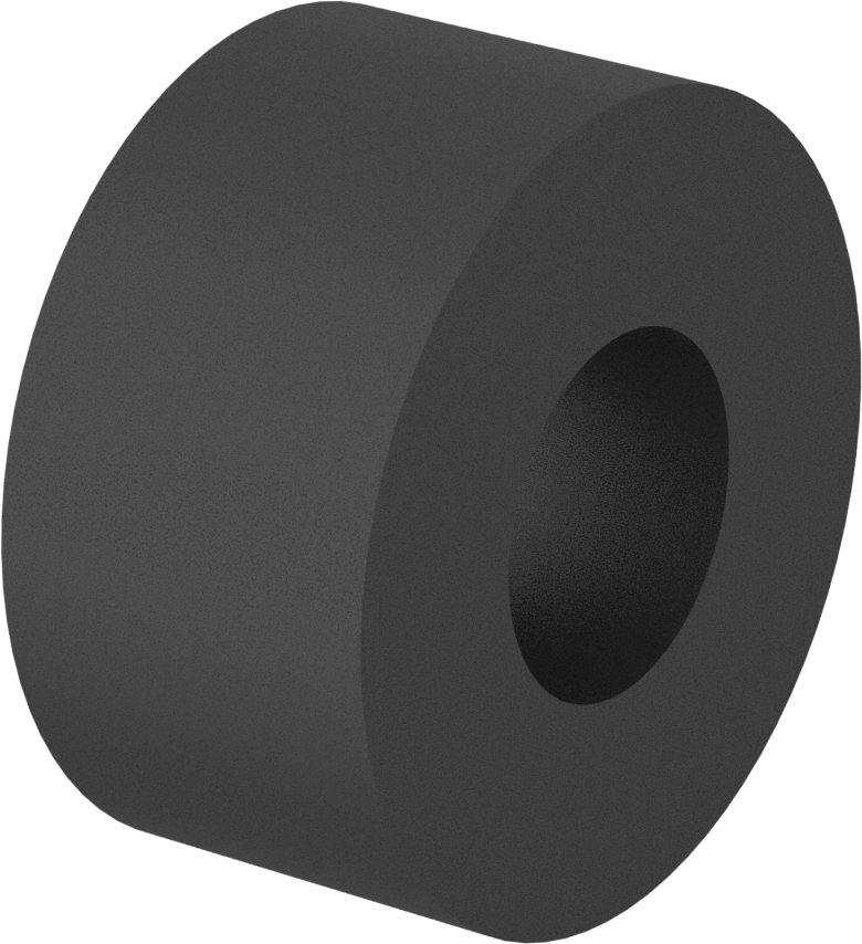 Polietilen Dişsiz Ara Parça, HDPE Plastik, 12 mm Dış Çap, 6 mm Uzunluk, M5 Vida Boyutu için