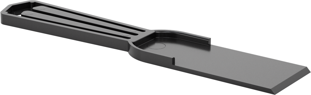 Çizilmez Tek Kullanımlık Plastik Macun Bıçağı, Düz Kenar, 1-1/2" Bıçak Genişliği, 3.75" Bıçak Uzunluğu, Siyah
