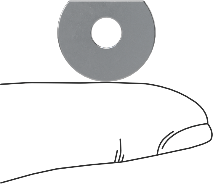 Klipsli Pul, Çelik, M5 Vida için, 5.500 mm İç Çap, 18 mm Dış Çap