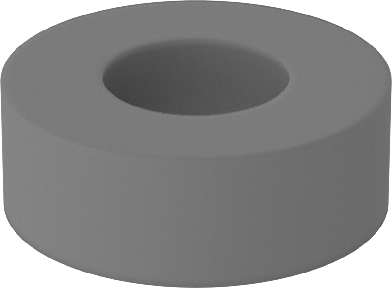 Santopren Kauçuk Conta Pulları, 6 Numaralı Vida için, 0.250" Dış Çap, 0.068" ila 0.088" Kalınlık, Bej — 0.120", 0.250", Rubber, Santoprene