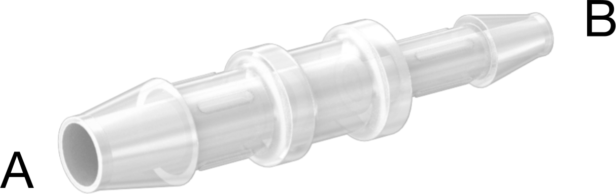 Hava ve Su için Sıkı Sızdırmaz Tırnaklı Boru Bağlantı Parçası, 3/8" x 1/8" Boru İç Çapı için Naylon Düz Redüktör, Beyaz