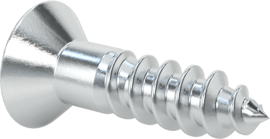 Ahşap için Phillips Havşa Başlı Vidalar, Çinko Kaplı Çelik, 5 Numara, 1/2" Uzunluk