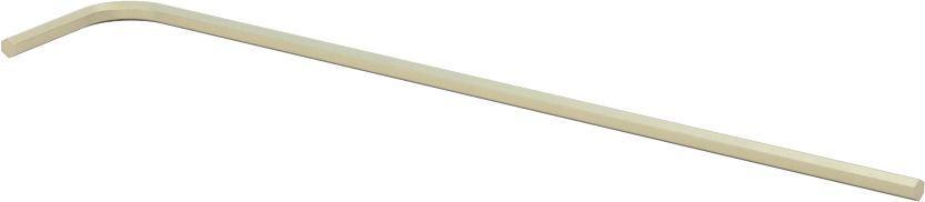 Altın Rengi Boyalı Alaşımlı Çelik Altıgen L Anahtarı, 1.5 mm Tahrik Boyutu, 3-1/16" Toplam Uzunluk