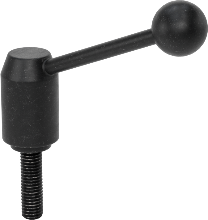 Çelik Ayarlanabilir Tutamak, 1/2"-13 Dişli 1-3/4" Uzunlukta Saplamalı, 4" Çıkıntı