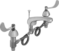 Çift 1/2 NPT Alt Girişli Lavabo Bataryası