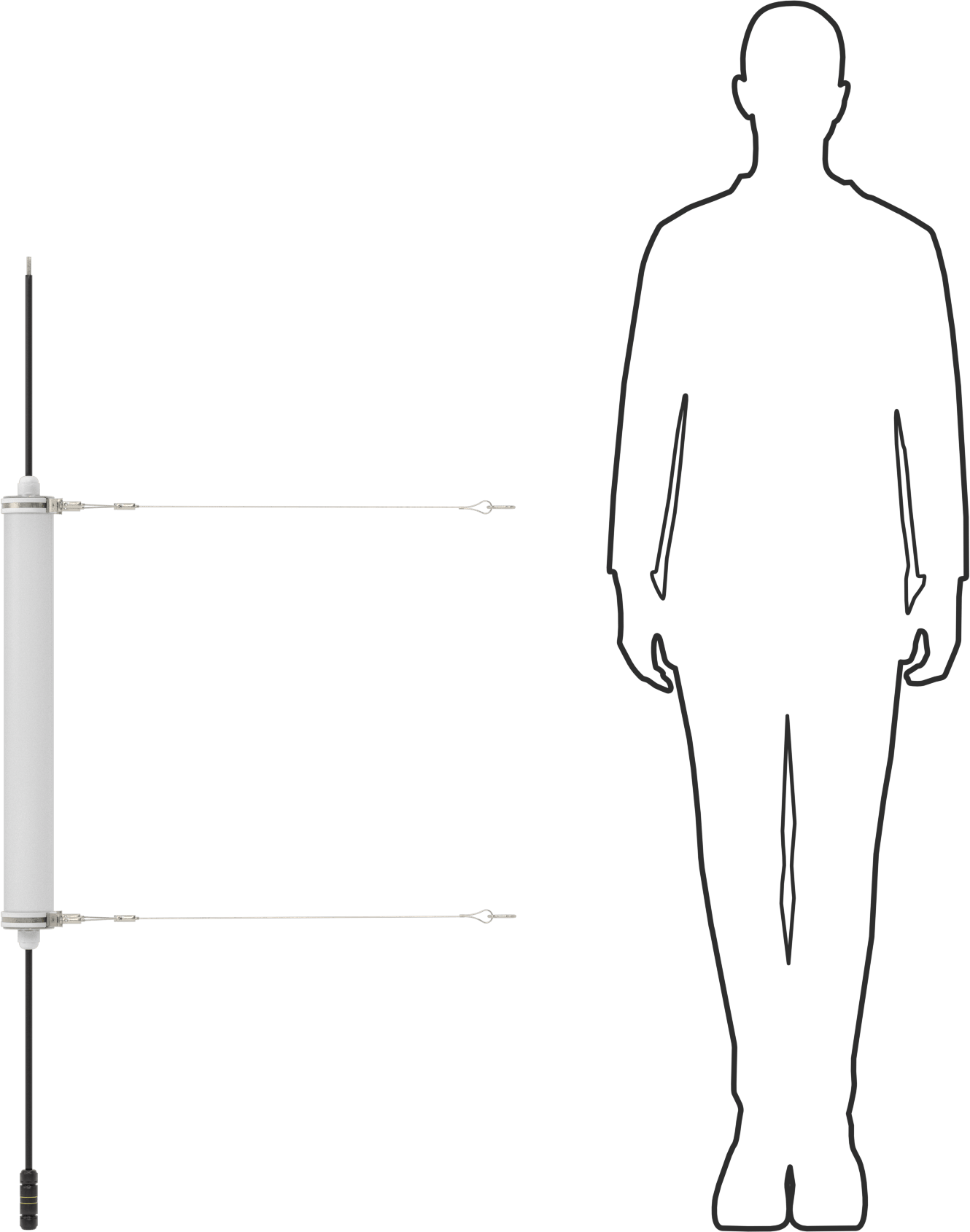 Dahili LED'li Yıkanabilir Tavan Işığı, ABD Dışında Üretilmiştir, 25-7/8" Toplam Uzunluk, 2700 lümen