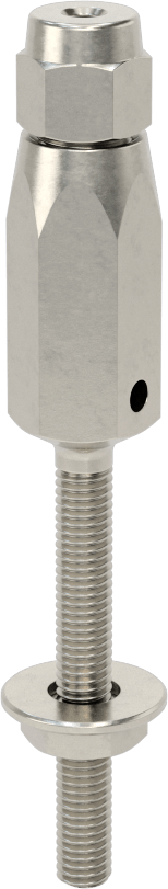 Plug-Lock Tel Halat Uç Bağlantı Elemanı - Kaldırma için, 316 Paslanmaz Çelik, Saplama Ucu, 3/64" ila 1/16" Halat Çapı için