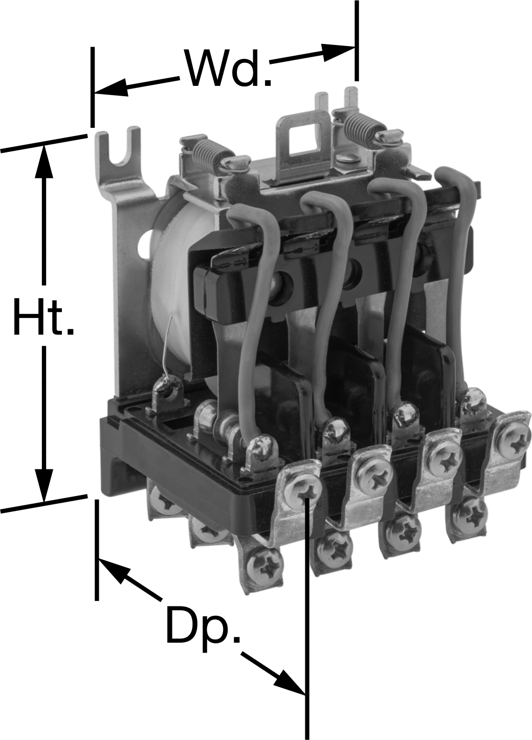 Açık Tip Röle, 14 vidalı terminal, 4PDT — 120V AC, -, -