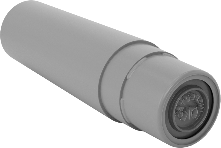 Kontrol Lastik Damgası, Beyaz Mürekkepli, Denetim Tamam Mesajı, 3/8" Çaplı Baskı — 3⁄8", Beyaz, Kendinden Mürekkeplenen