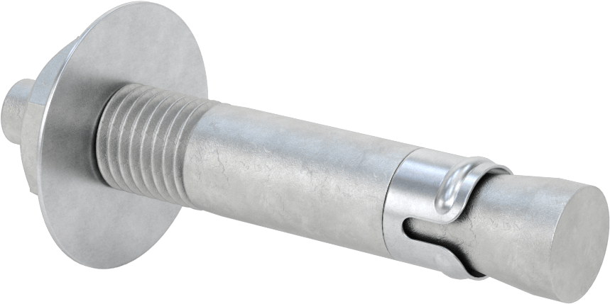 1" Çap, Beton için 6" Uzunlukta Galvanizli Çelik Kamalı Dübeller