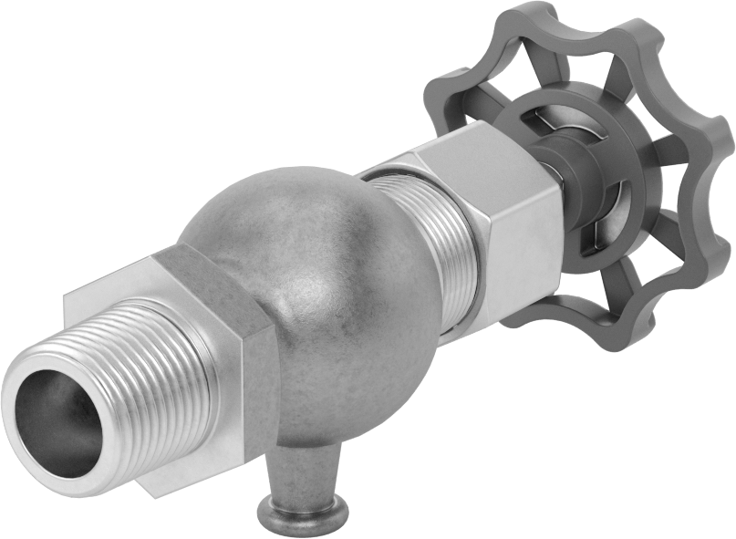 Yüksek Sıcaklık Drenaj Valfi, Alüminyum Tutamaklı, PTFE Conta, 1/2 NPT Erkek Giriş