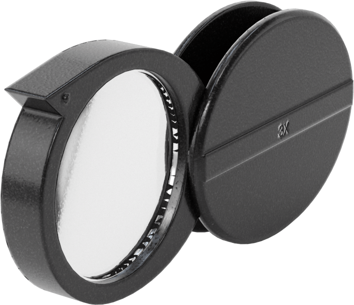 Kaydırmalı Büyüteç, Oval Kutulu, 1 Akrilik Plastik Lens