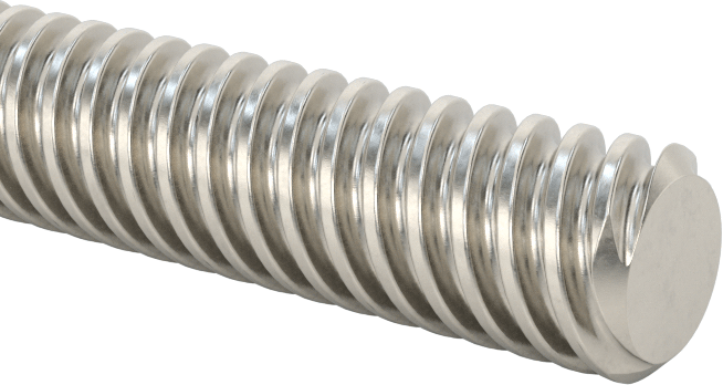 Ultra Hassas Kılavuz Vida, 7/32"-20.8 Diş Boyutu, 9 inç Uzunluk, 4 Diş Başlangıcı
