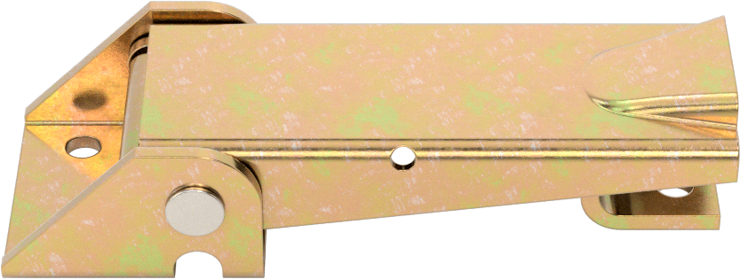 Ayarlanabilir Tutamaklı Çekme Mandalı, Sarı Kromat Kaplamalı Çelik, 3-1/16" Uzunluk x 1-1/8" Genişlik — Çelik, Ayarlanabilir, Vida Takma