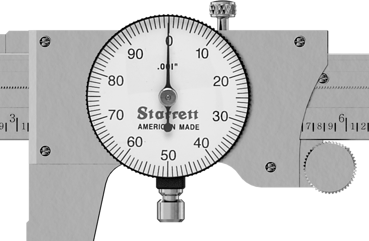 Starrett Kumpas, Kadran, Numara 120-12, 0 ila 12 inç Ölçüm Aralığı