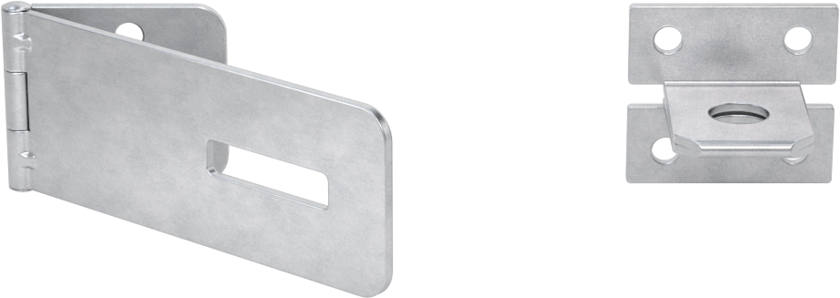 Asma Kilitli Mandal, 2-3/4" x 1-1/8" x 1/16" kollu, Çinko Kaplı Çelik